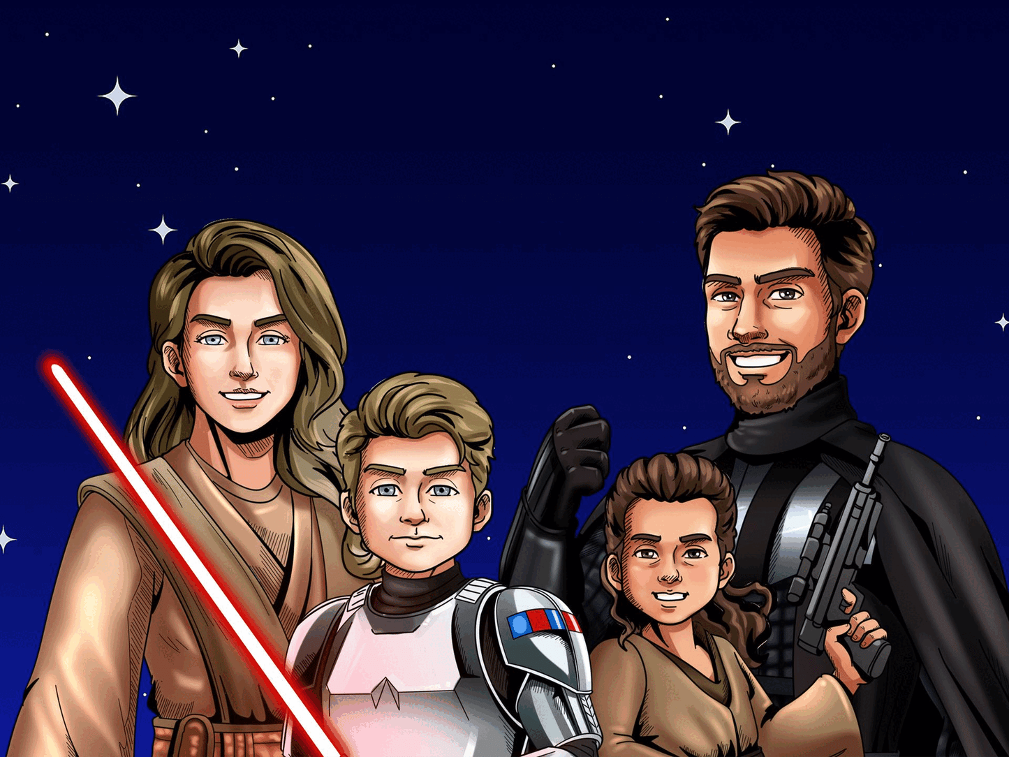 Custom Make Me Jedi Portrait + Hoodie