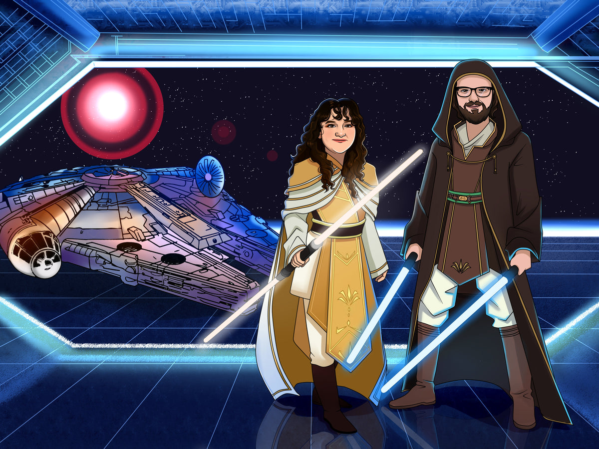 Star Wars Wedding Gift — Custom Portraits for the Happy Couple