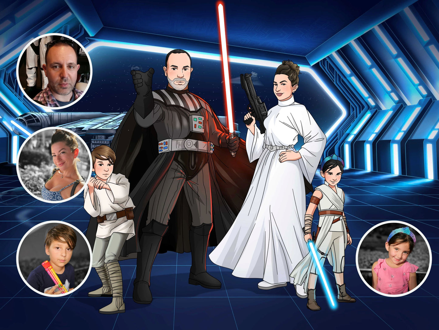 Custom Jedi Portrait — Personalized Star Wars Father's Day Gift | MakeMeJedi