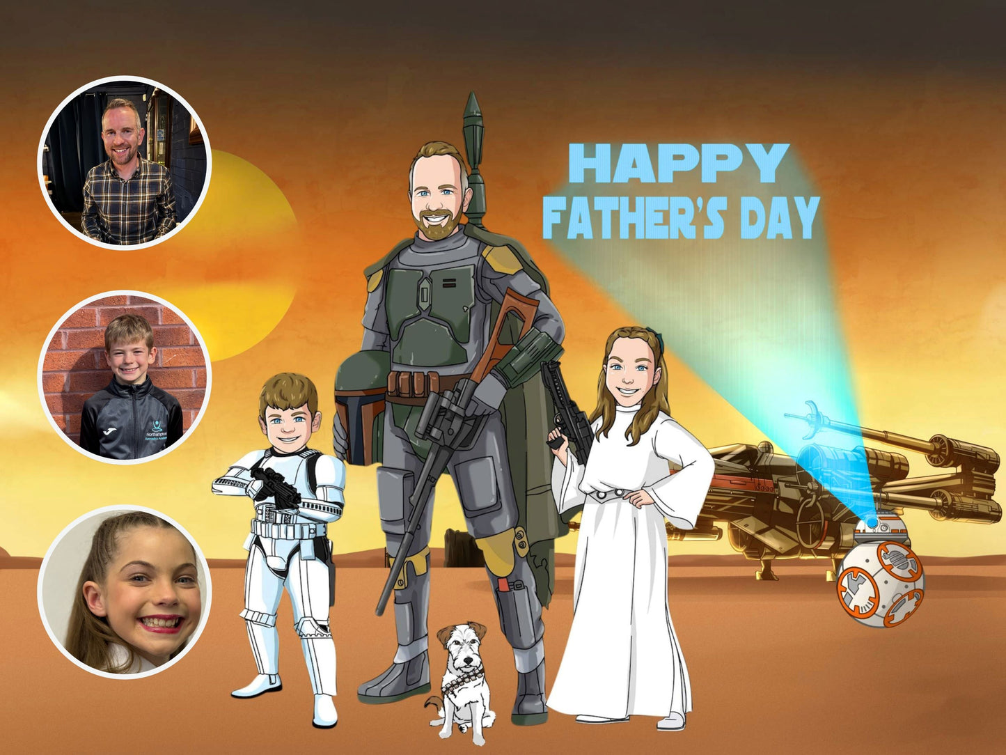 Custom Jedi Portrait — Personalized Star Wars Father's Day Gift | MakeMeJedi