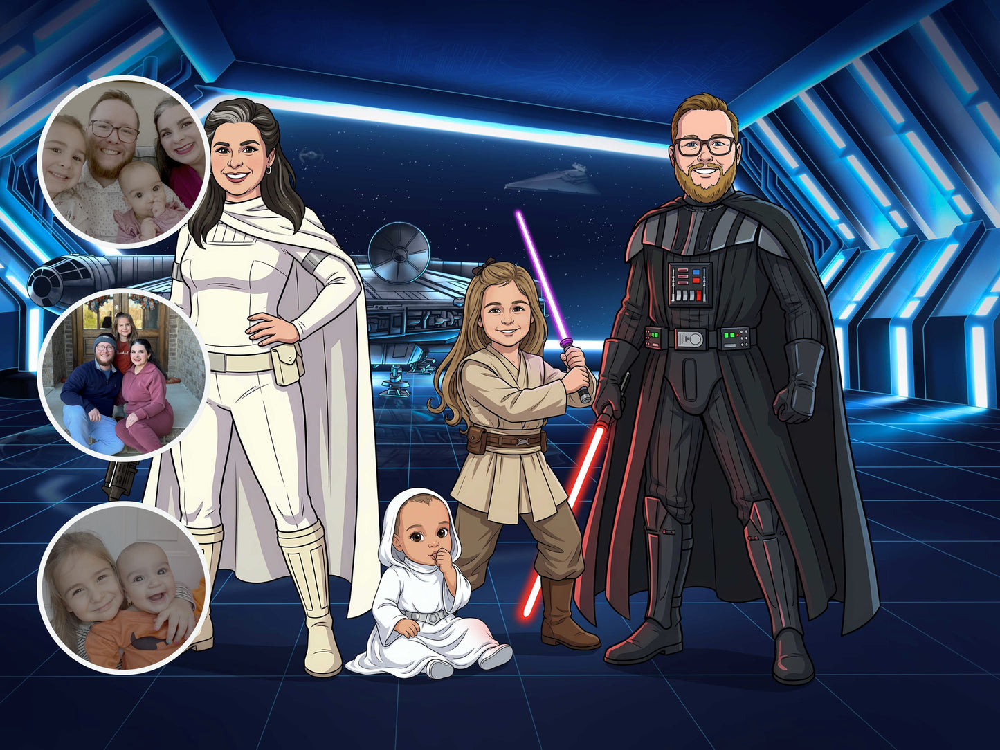 Custom Jedi Portrait — Personalized Star Wars Mother's Day Gift | MakeMeJedi