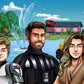 Custom Star Wars-style Jedi portrait of three people — hand-drawn group illustration with lightsabers