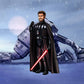 Custom Star Wars-style Jedi portrait of one person — hand-drawn illustration in Jedi robes with lightsaber