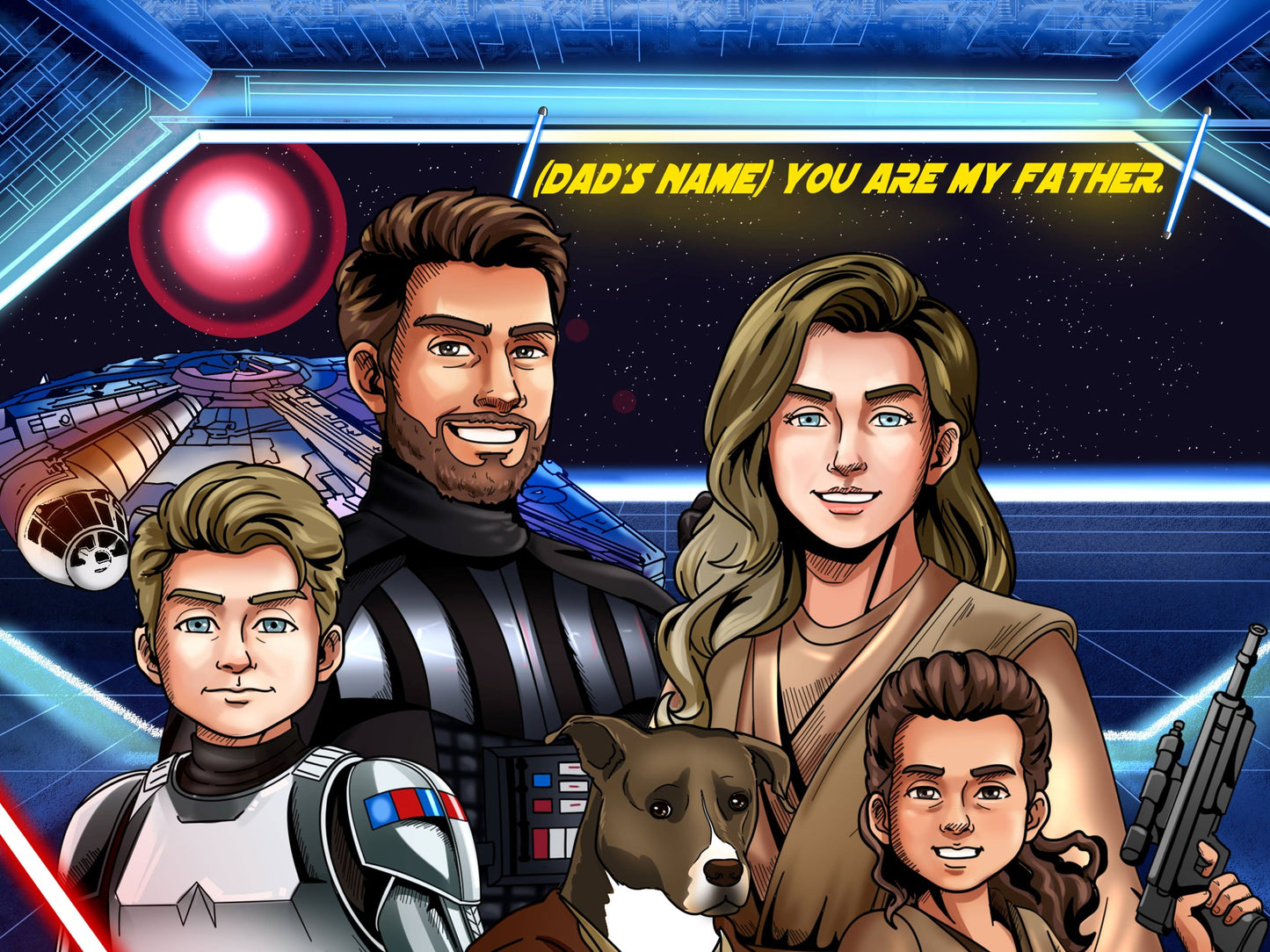 Custom Jedi Portrait — Personalized Star Wars Father's Day Gift | MakeMeJedi