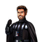 Custom Star Wars-style Jedi portrait of one person — hand-drawn illustration in Jedi robes with lightsaber