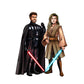 Custom Star Wars-style Jedi portrait of two people — hand-drawn couple illustration with lightsabers