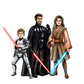 Custom Star Wars-style Jedi portrait of three people — hand-drawn group illustration with lightsabers