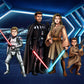 Custom Star Wars-style Jedi portrait of four people — hand-drawn family illustration with lightsabers