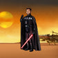 Custom Star Wars-style Jedi portrait of one person — hand-drawn illustration in Jedi robes with lightsaber