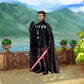 Custom Star Wars-style Jedi portrait of one person — hand-drawn illustration in Jedi robes with lightsaber