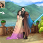 Custom Jedi Couple Portrait — Personalized Star Wars Wedding Gift | MakeMeJedi