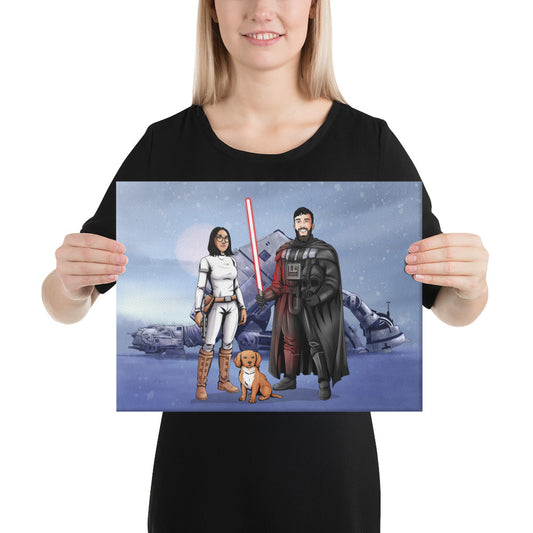 Custom Make Me Jedi Portrait + Canvas