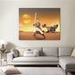 Custom Star Wars-style Jedi portrait printed on gallery canvas — hand-drawn illustration of a person in Sith robes holding a red lightsaber