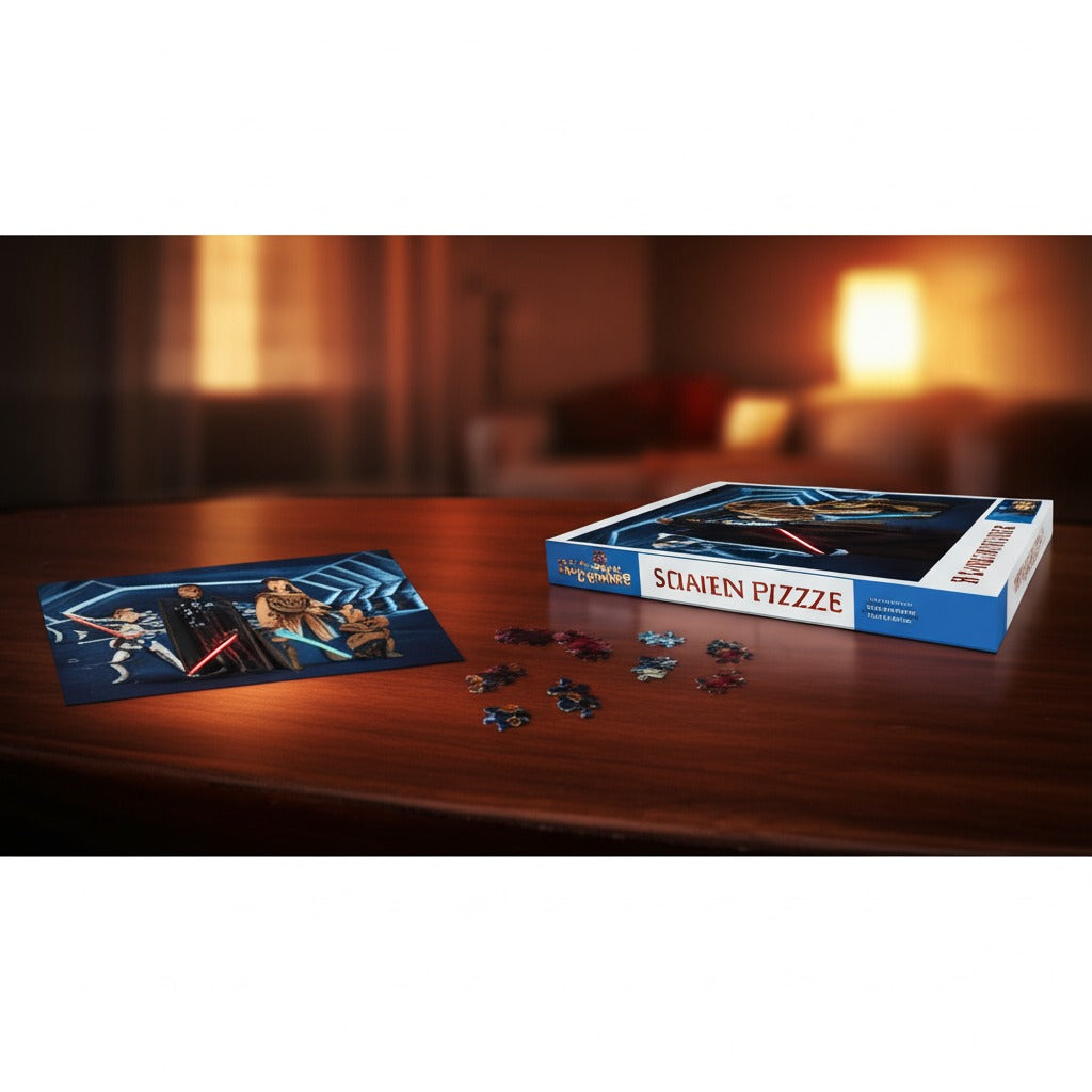 Custom Jedi Portrait + Puzzle — Personalized Star Wars Gift Set